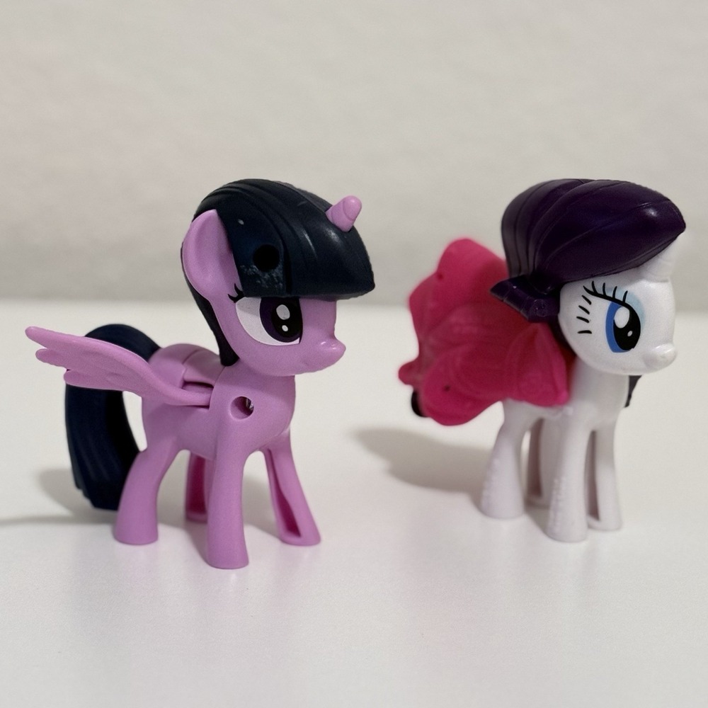 My Little Pony Burger King Lot of 2 Rarity w/ Saddle Twilight Sparkle 2018 3.5"